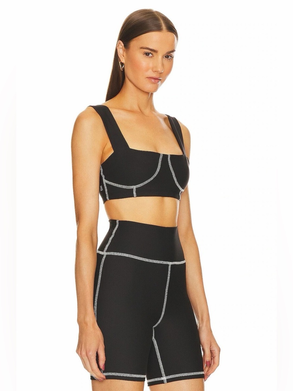 WeWoreWhat Womens Black Corset Top Stretch & shorts No Padding xs